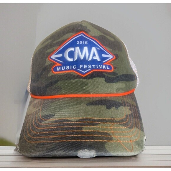 2015 CMA Music Festival Camo Trucker Hat NWT - Picture 1 of 8